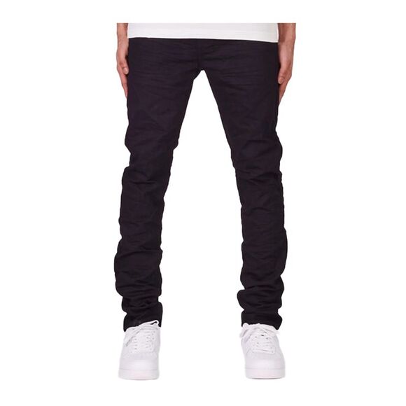 Purple Brand Skinny Fit Jeans Men Black Raw P001 Button